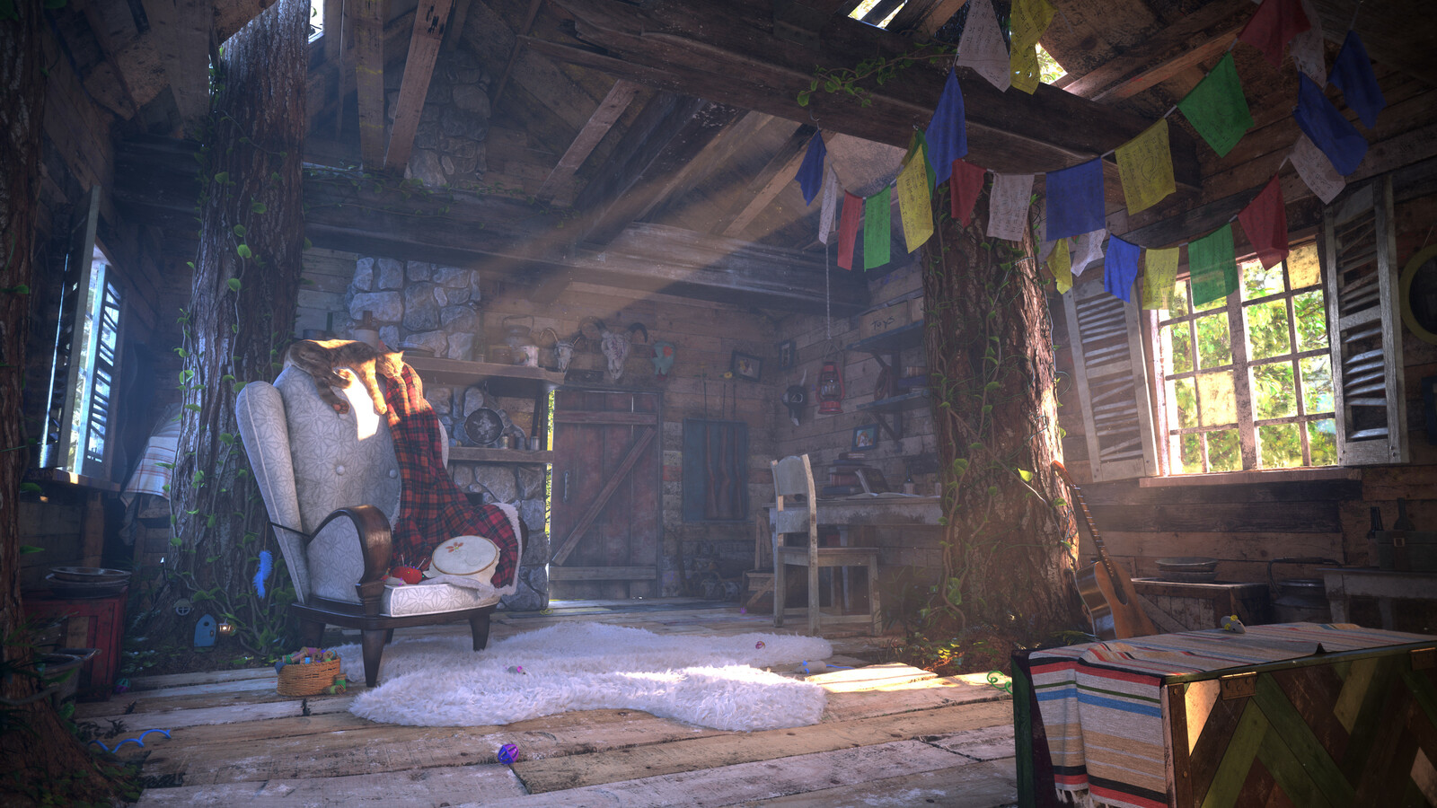 Pixar's Rustic Cabin Art Challenge