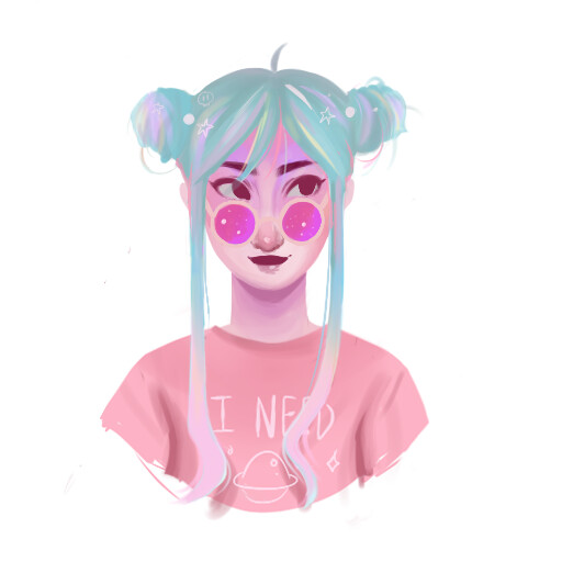 Artstation Draw This In Your Style Challenge Space Buns Annelise Arias