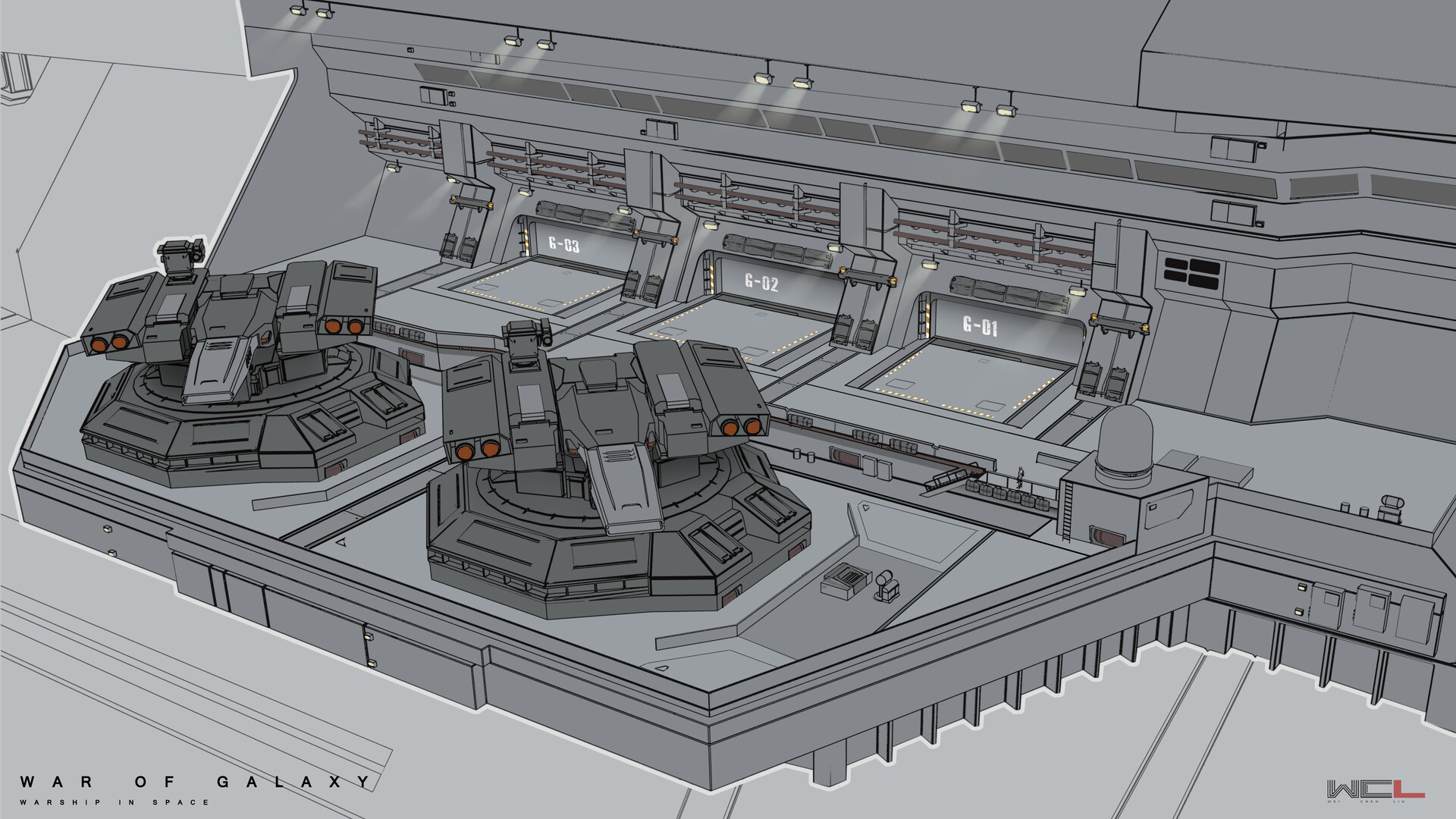 ArtStation - War of Galaxy - warship in space