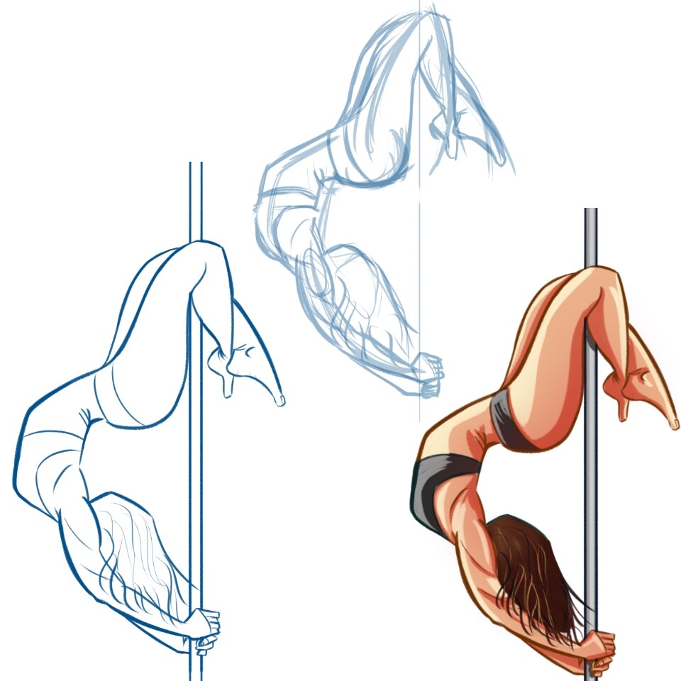 Pole Dance Vector Art Icons and Graphics for Free Download