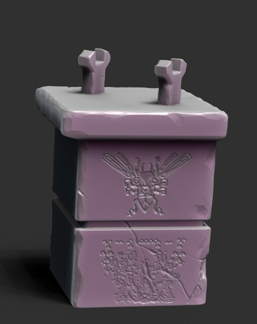 The altar sculpt.