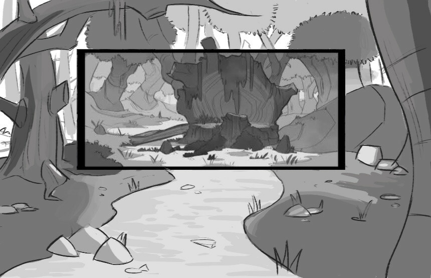 Backgrounds/layouts for "Barbie Jean" for Mariposa Pictures