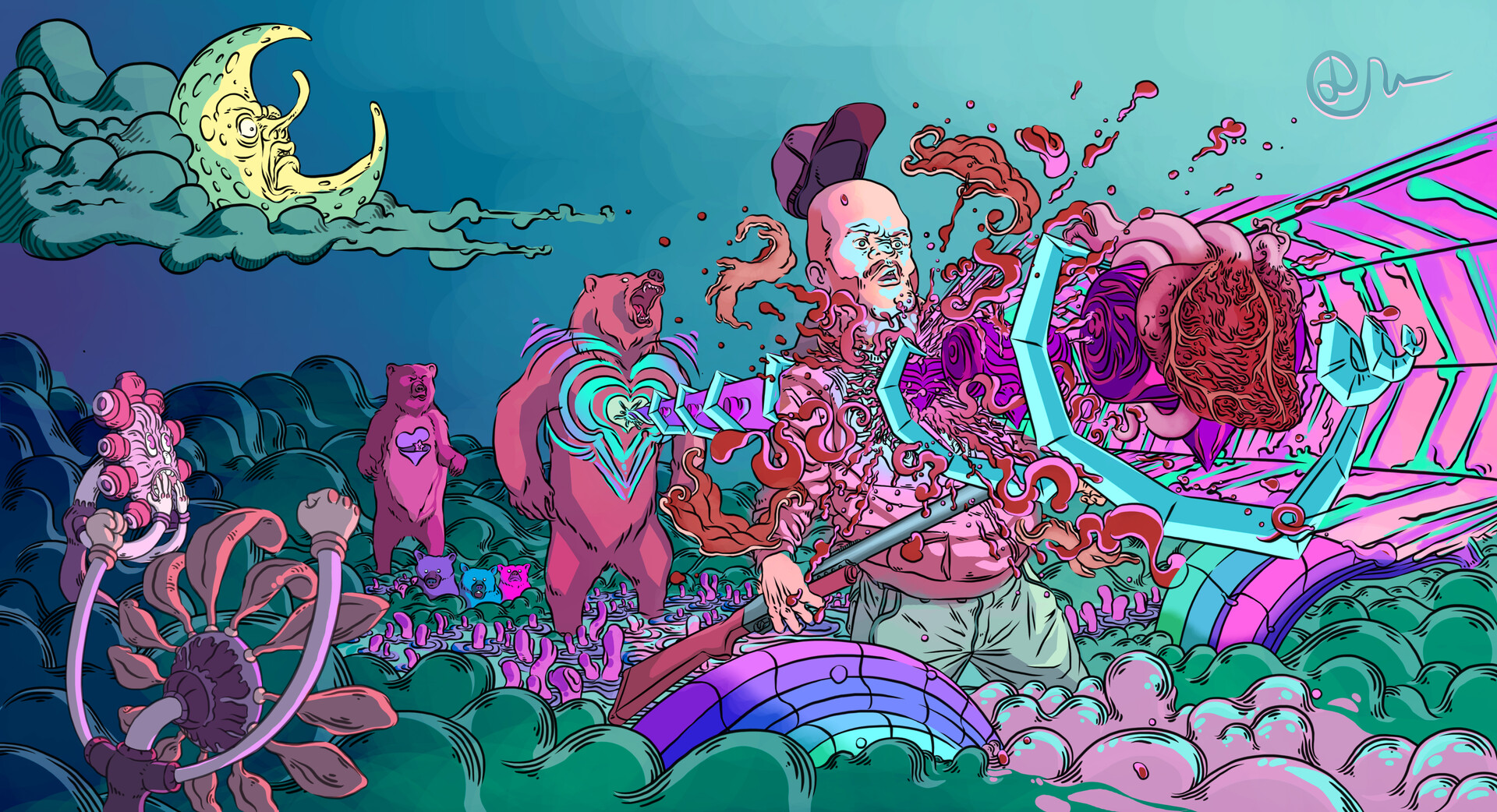Artstation Carebear Hunting Season David Valdovinos