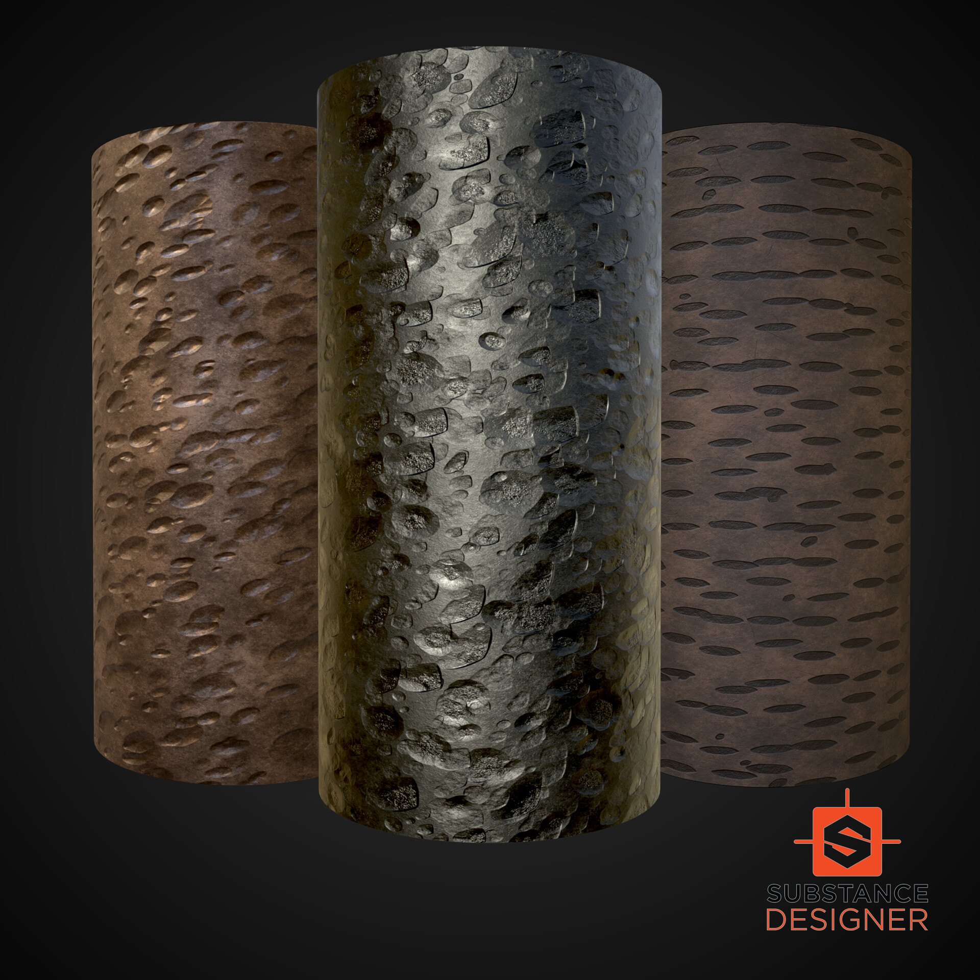 ArtStation Hammered Gunmetal Materials