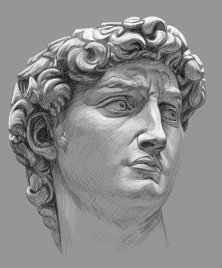 ArtStation - David, Michelangelo drawing