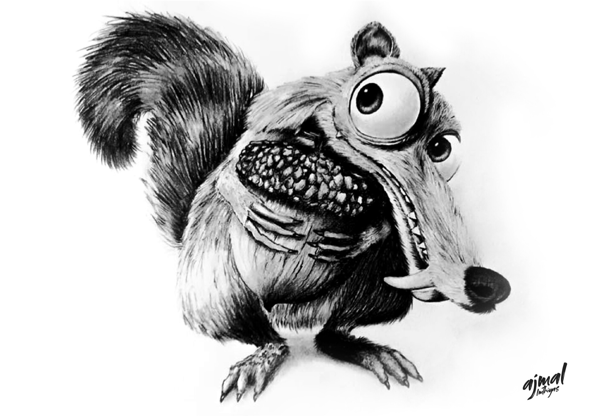 ice age squirrel drawing