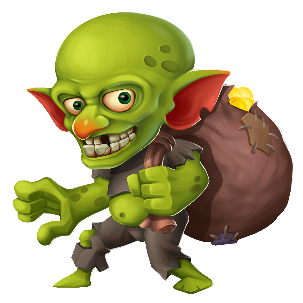 Goblin game character design.
