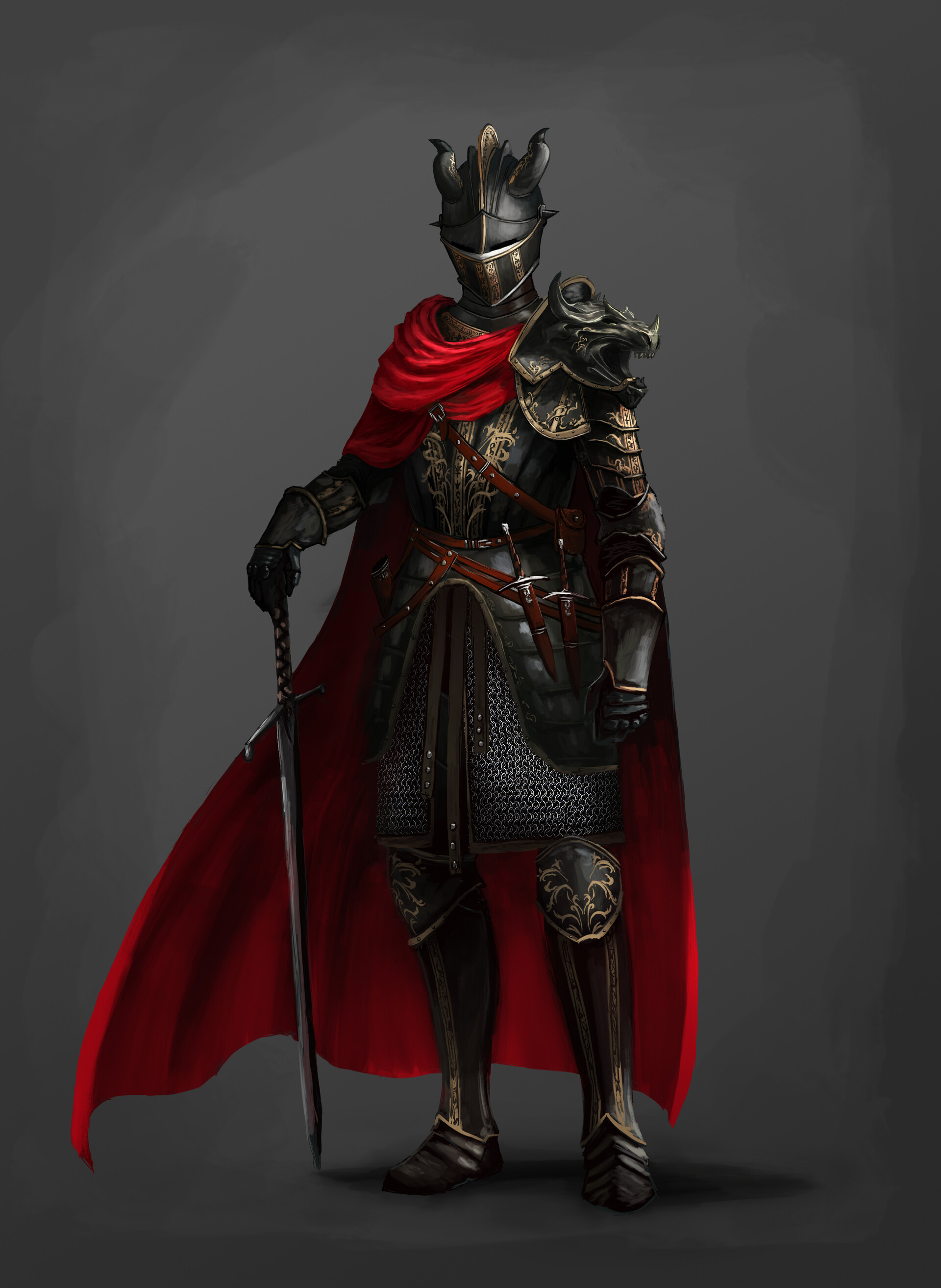 defile biograf af Ricardo Herrera - Concept: Knight in black armor