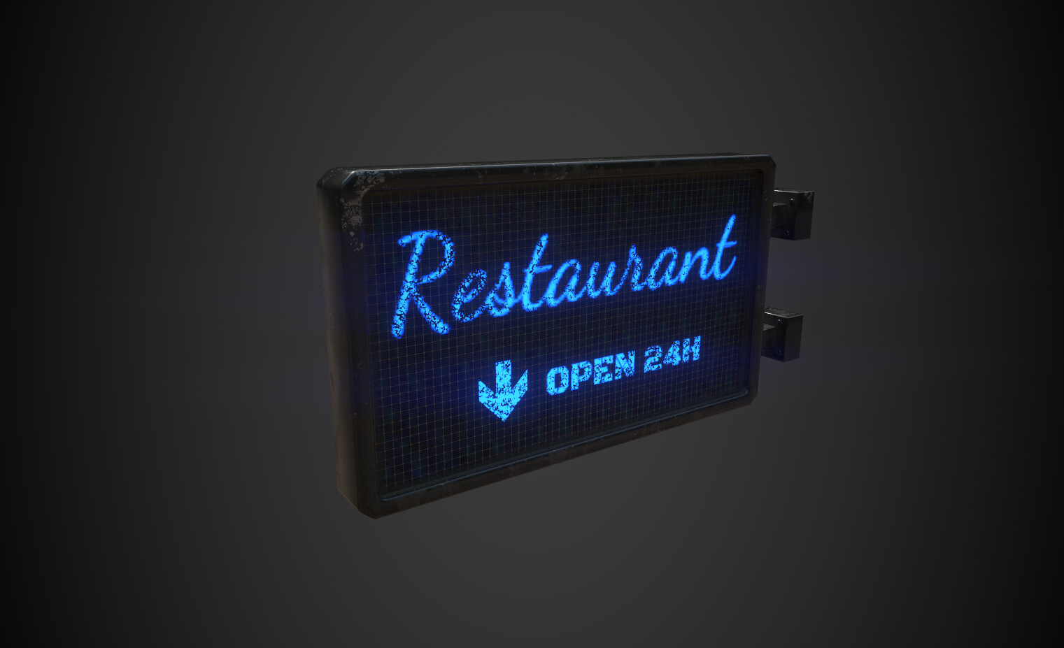 Image of Game Ready Blue Neon Street Sign