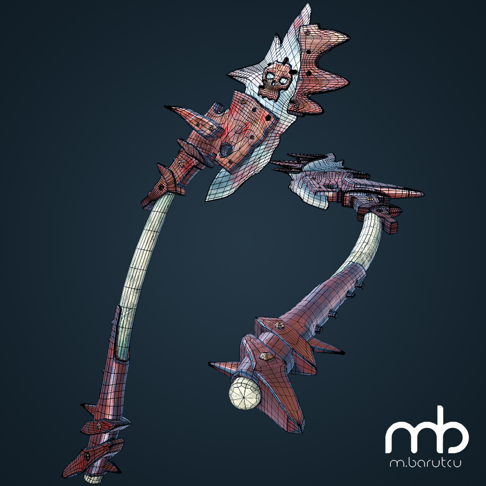 Orc Axe 1 Wireframe