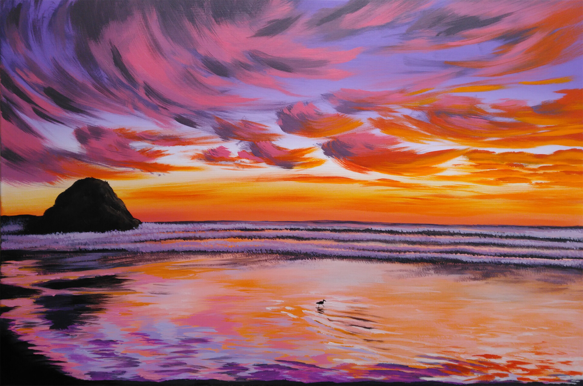 Artstation Purple Beach Sunset Joseph Steel