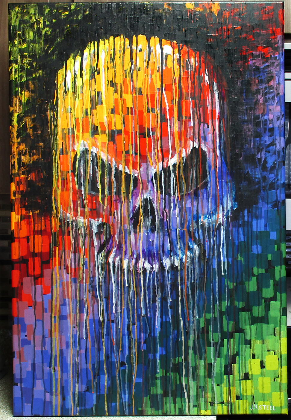 Artstation Colorful Dripping Skull Joseph Steel