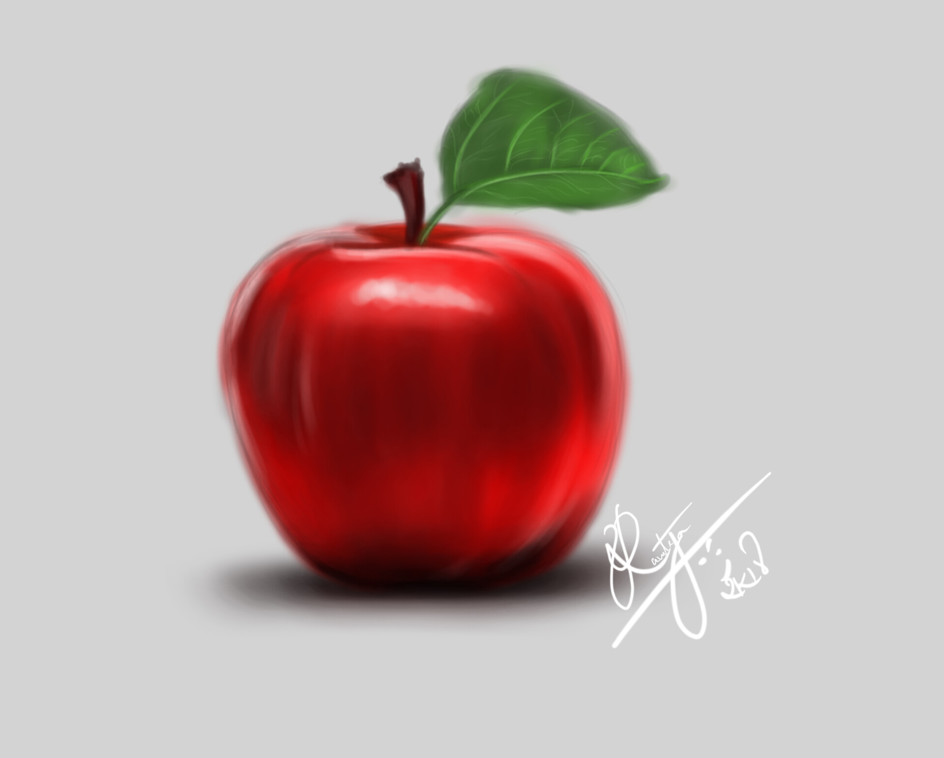 Artstation Apple Digital Painting Ravi Teja