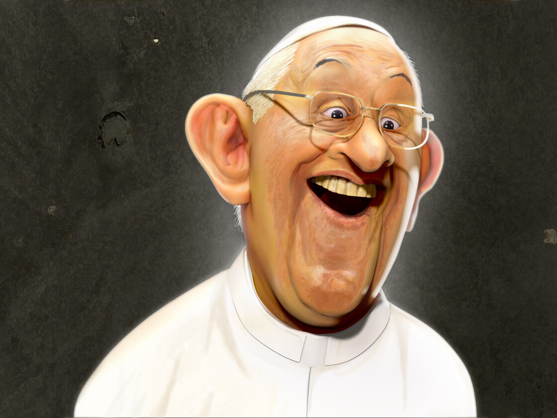 ArtStation - pope caricature