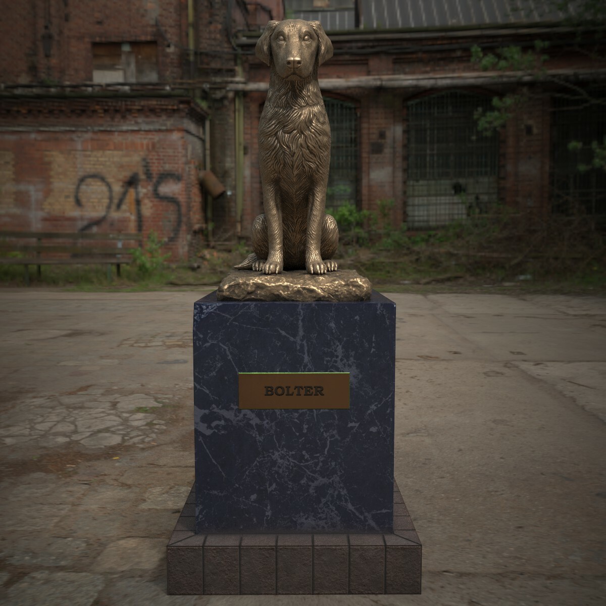 rowell caliwag dog statue pbr