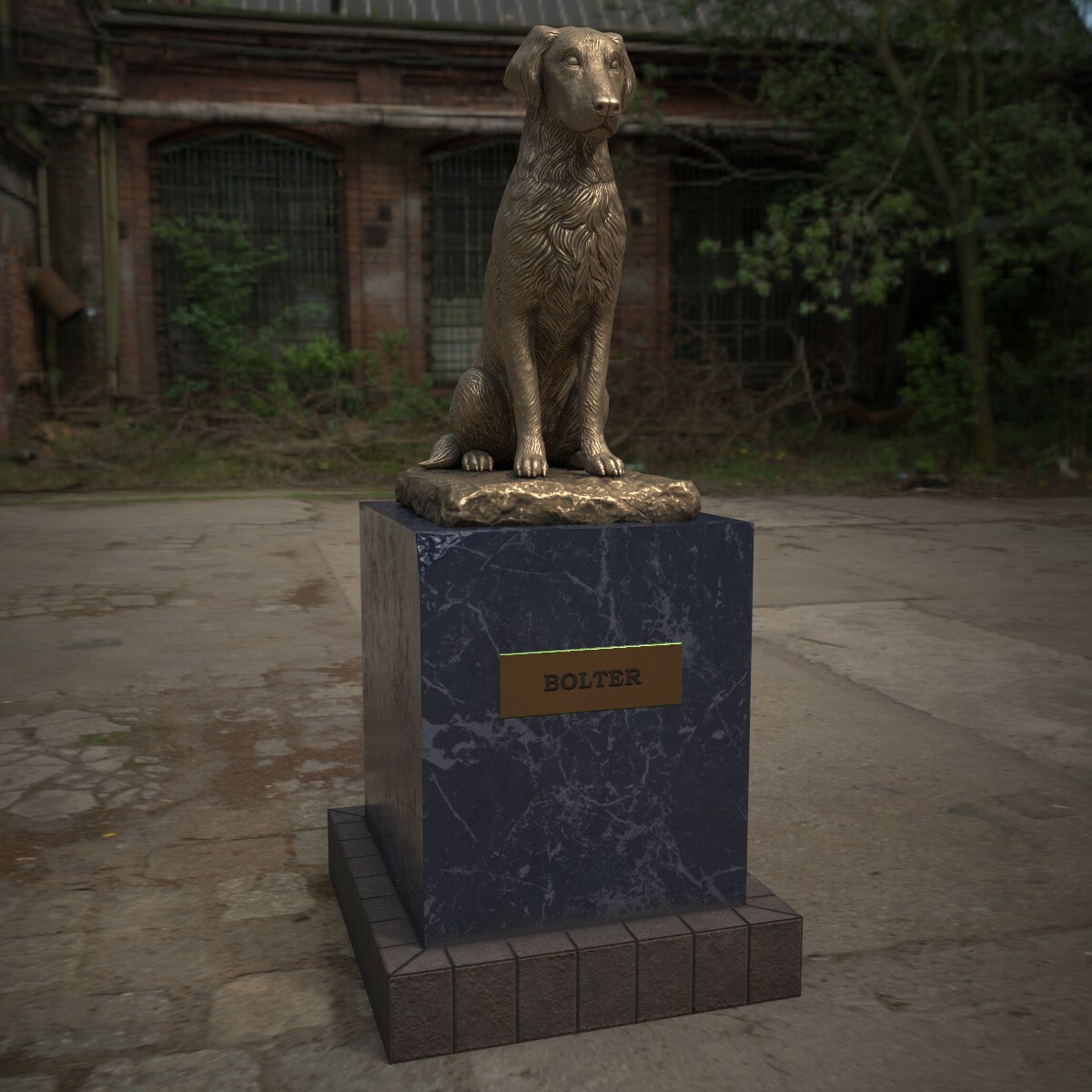 rowell caliwag dog statue pbr
