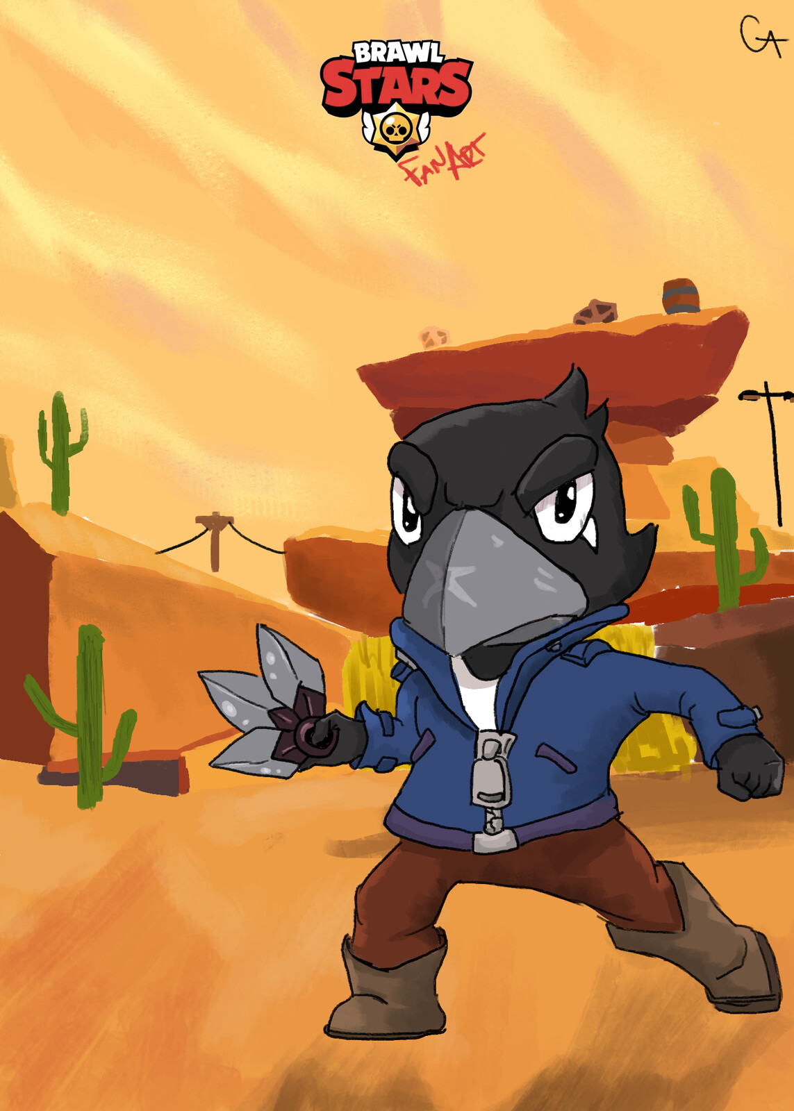 crow brawl stars fan art georgi