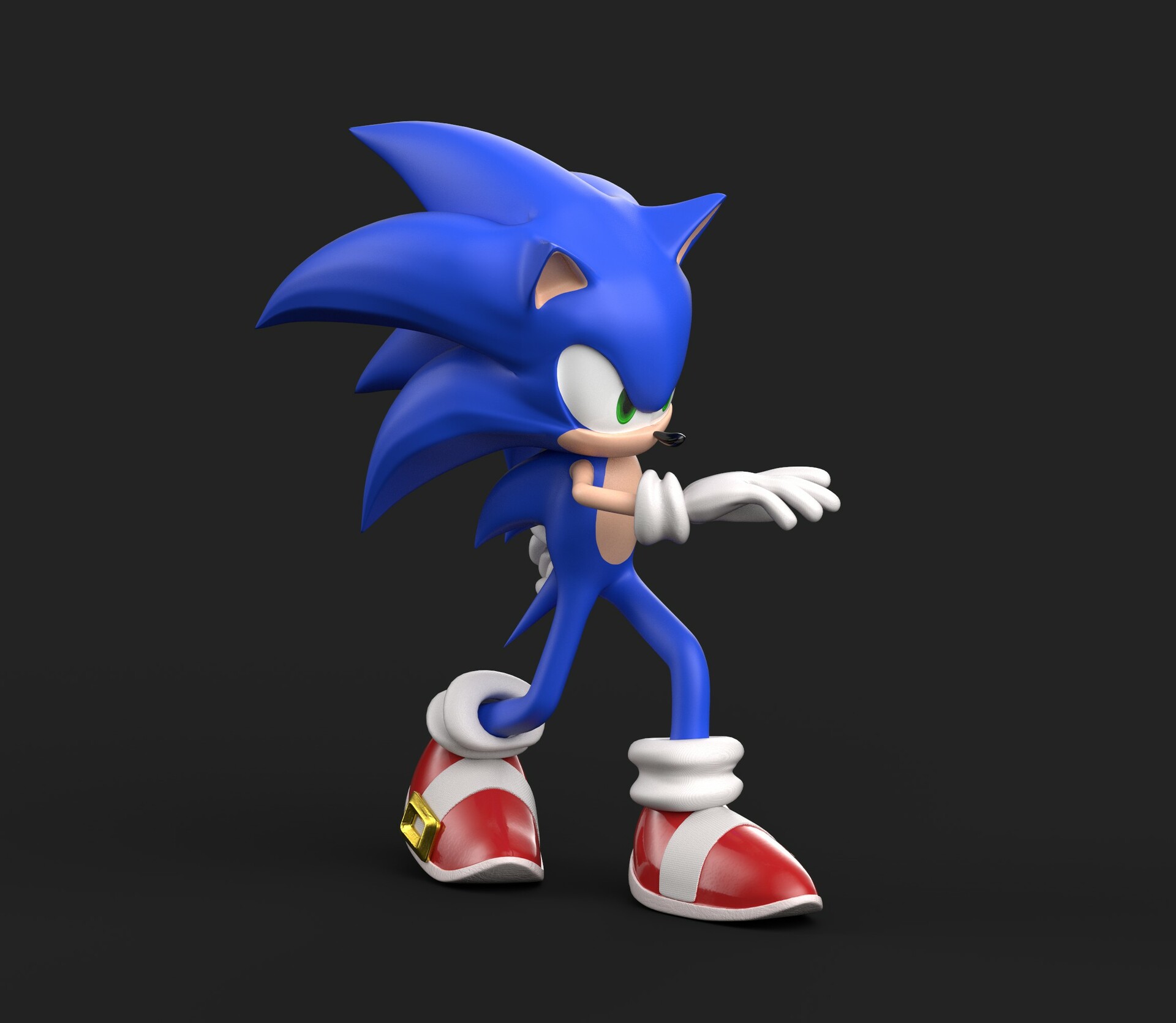 Made a render with Dancada's Classic Sonic model.