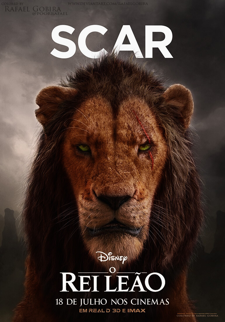 Artstation Scar Lion King Original Colors Scar Rei Leao Cores Originais