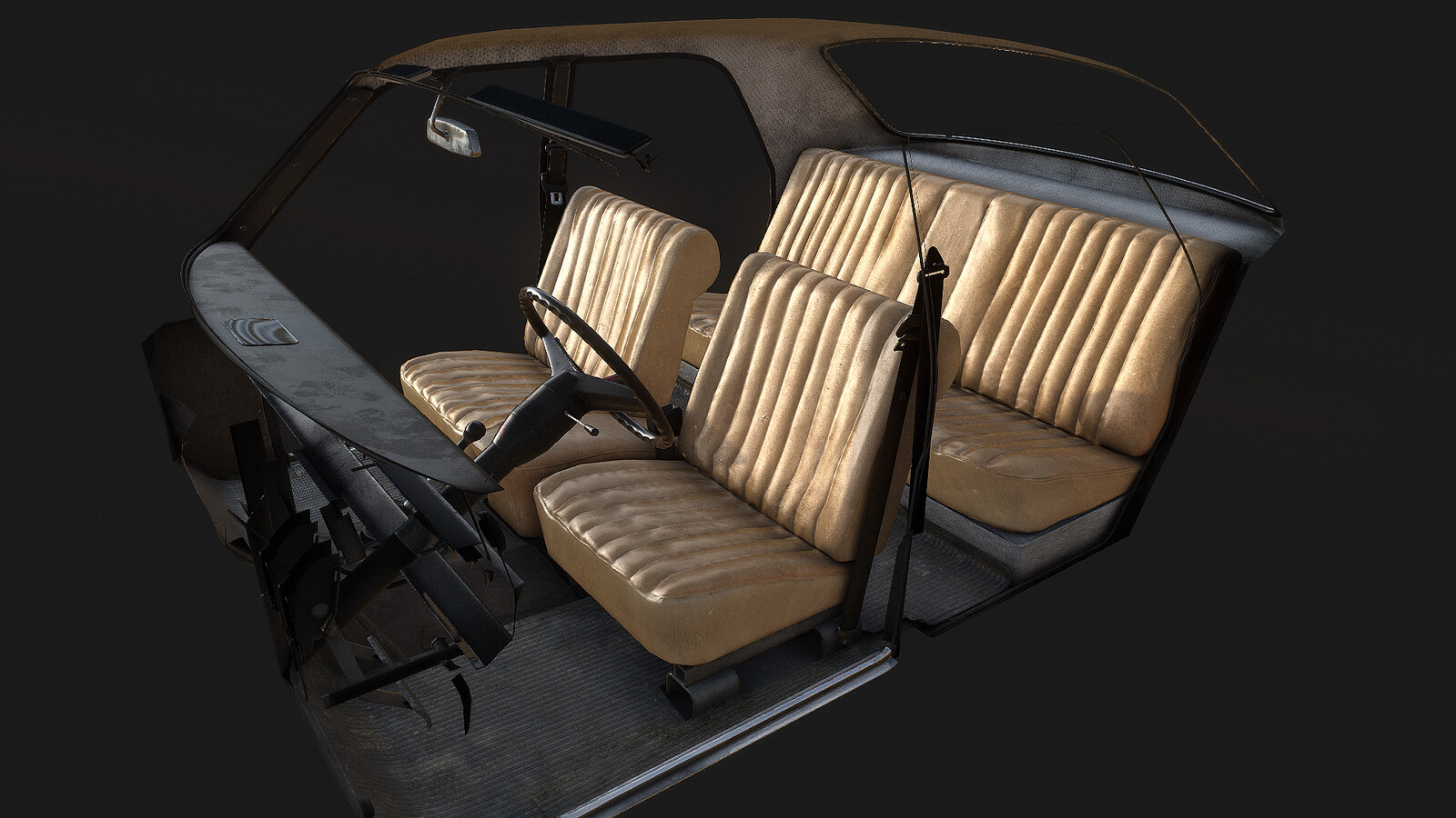 Dayz Volga car interior texturing 3