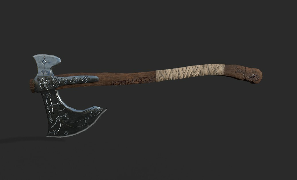 Artstation Kratos Axe Ajay Singh