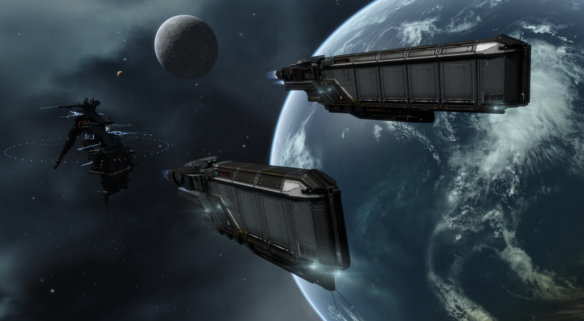 Artstation Eve Online Caldari Industrial Ship Redesigns