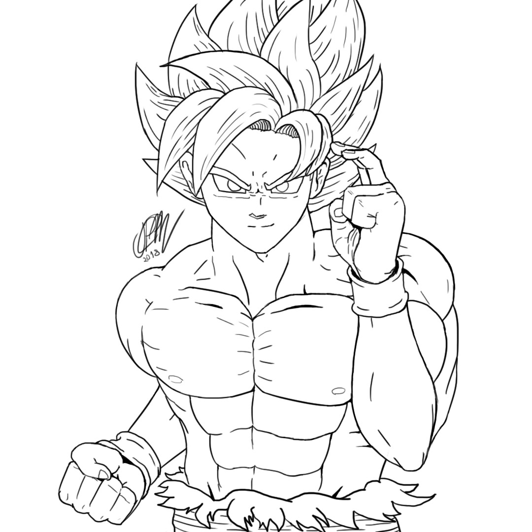 Desenho do goku super saiadim