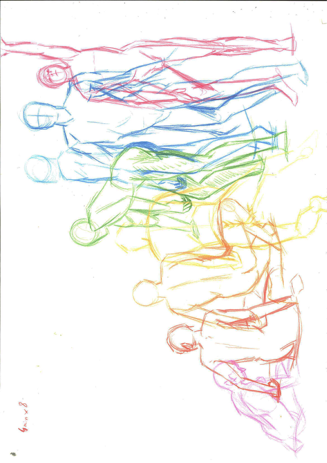 eight poses of 4 minutes