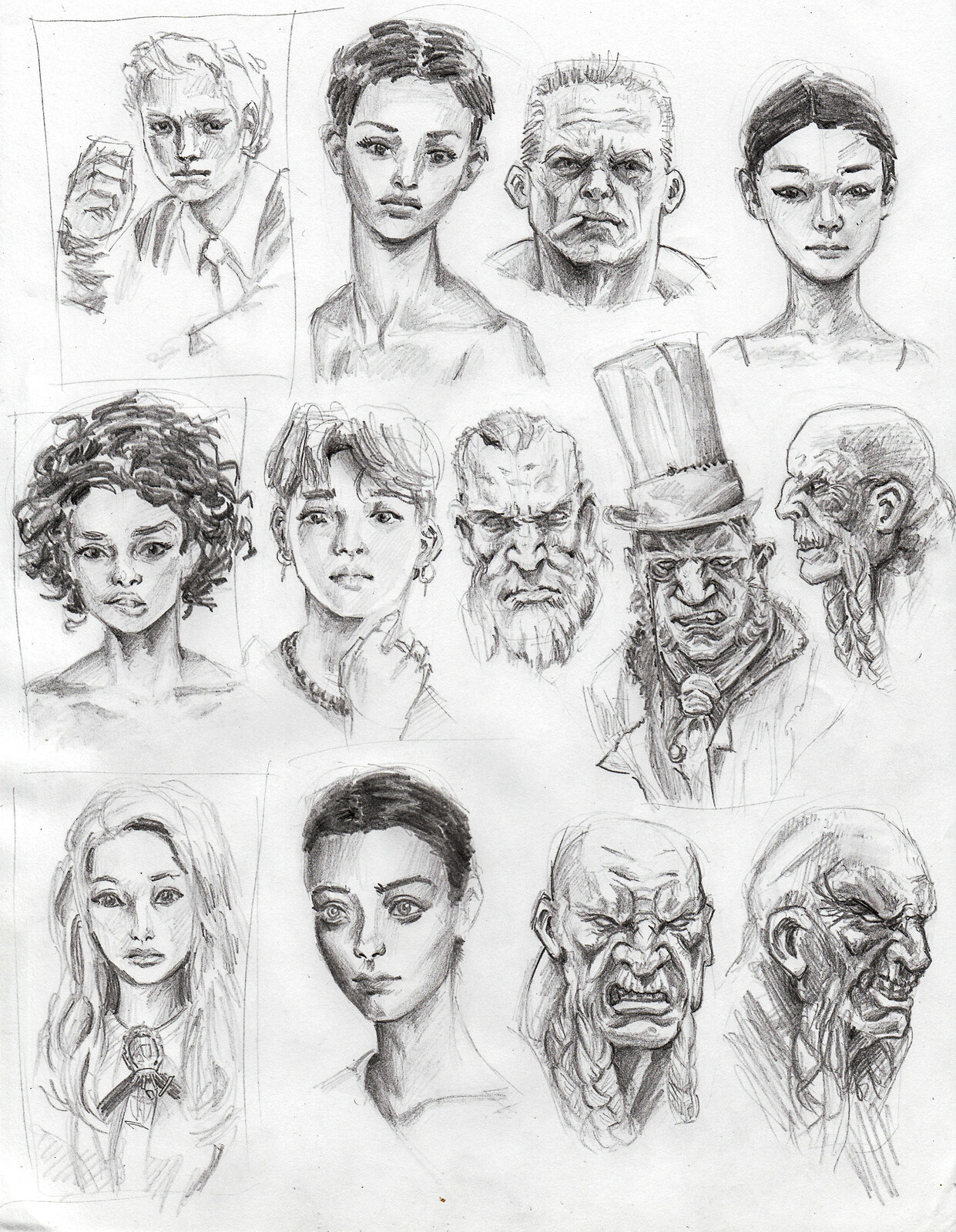 Стили рисования людей. Скетчи персонажей. Скетчинг. Референс эмоции дисней. Много лиц скетчи.