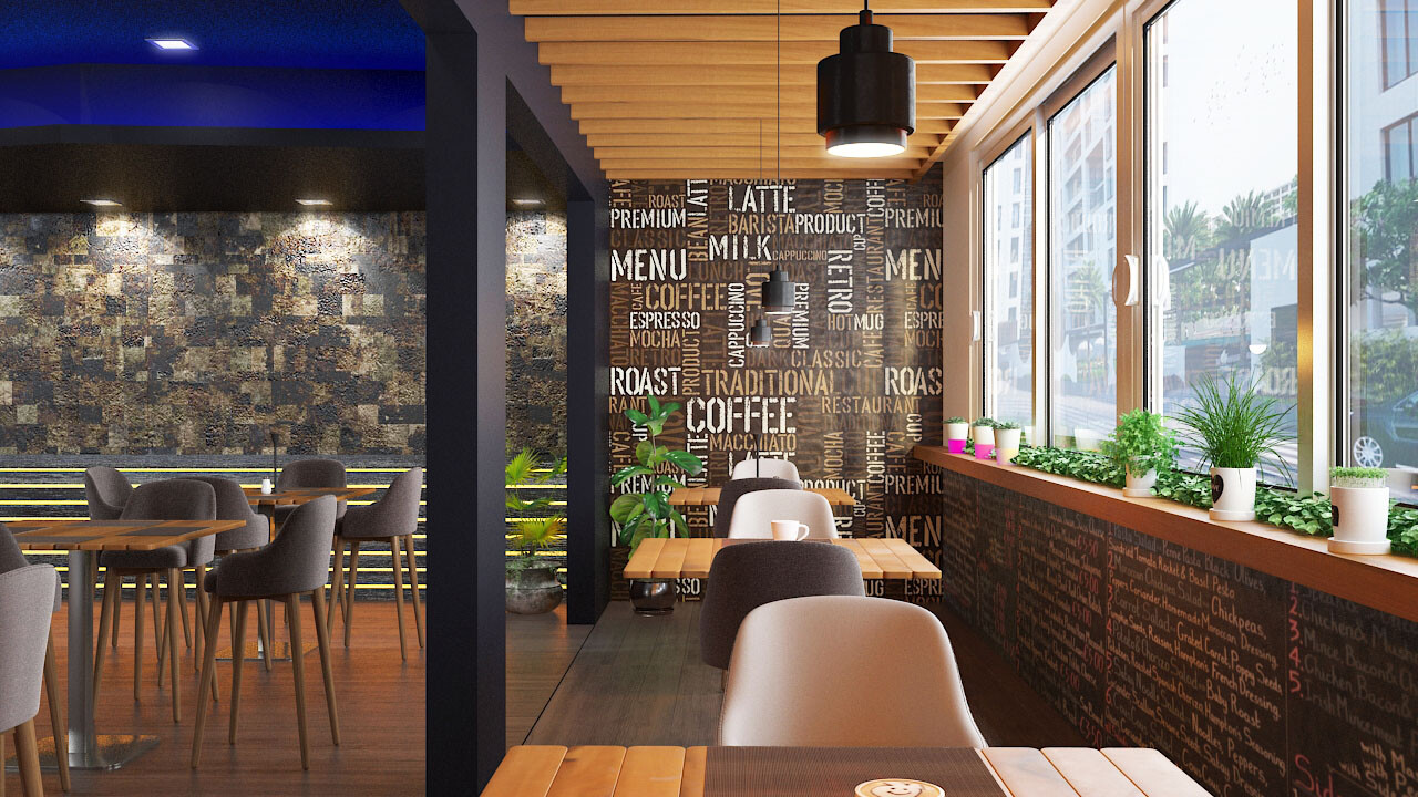 Artstation 3d Restaurant Design Rendering Los Angeles Praveen
