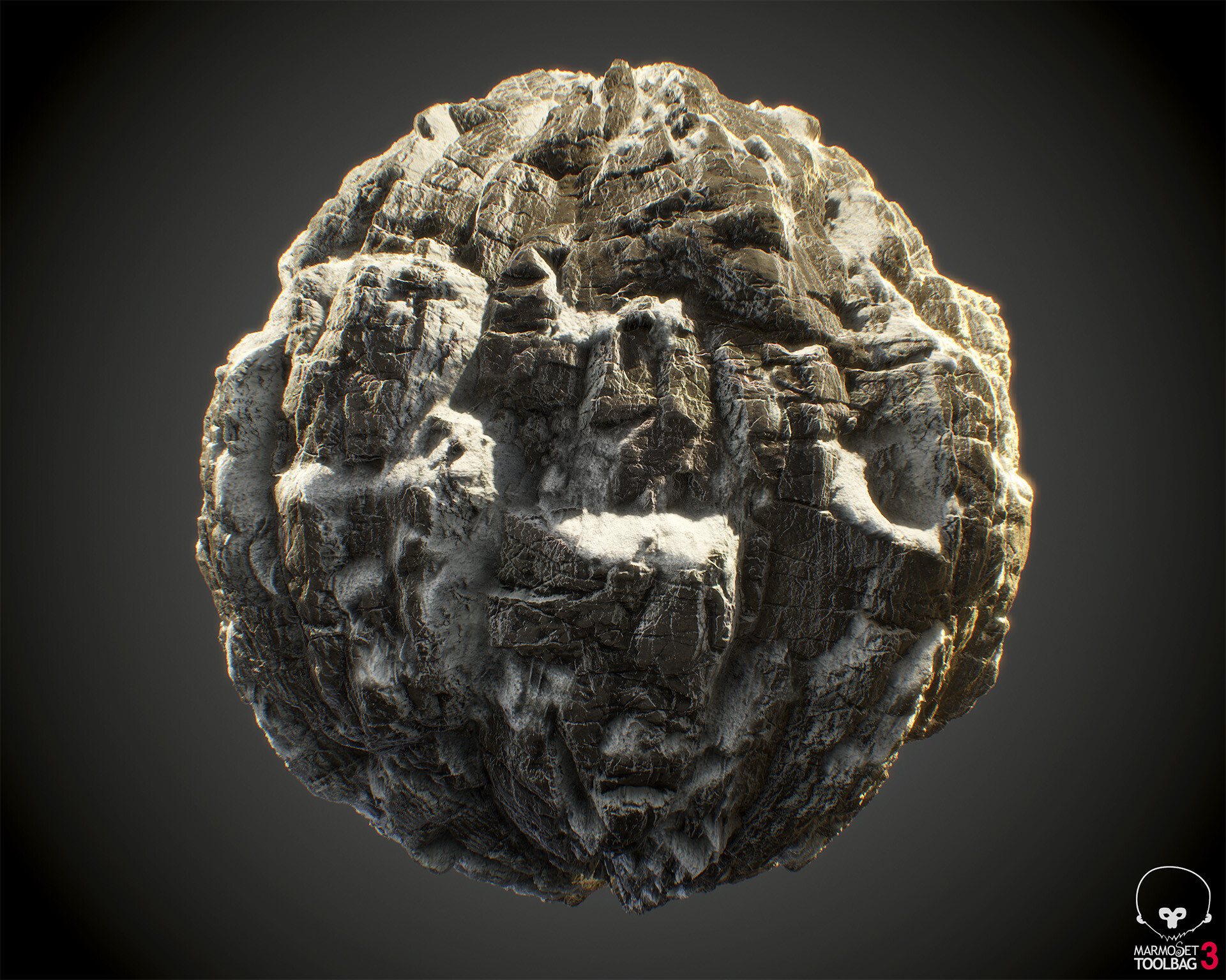Sherif Dawoud | 3D Game Artist - Snowy Rock Formation - Substance Designer