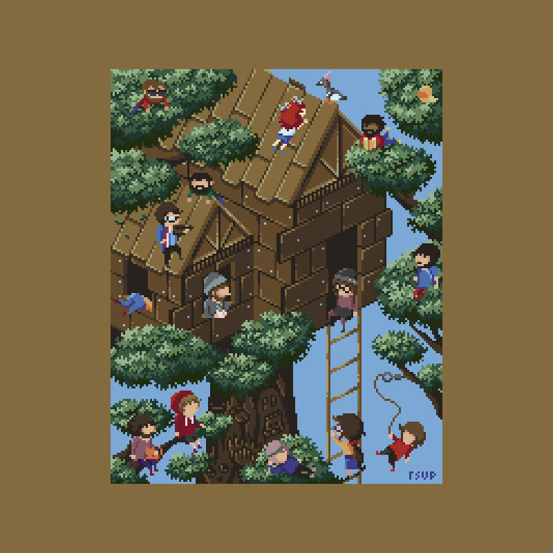 Angie Sutherland Rsvp Asap Pixel Art Community Treehouse Cobble stone paths & town objects. angie sutherland rsvp asap pixel