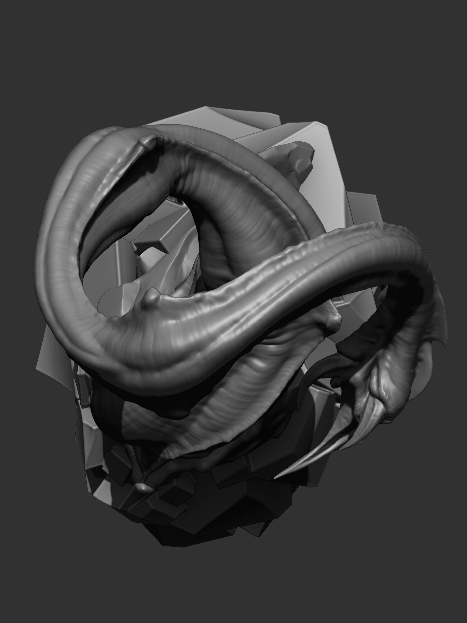 First later of sculptamold down on this beast. Clean up on the next session  and I'll be making tentacles for it also! : r/TerrainBuilding