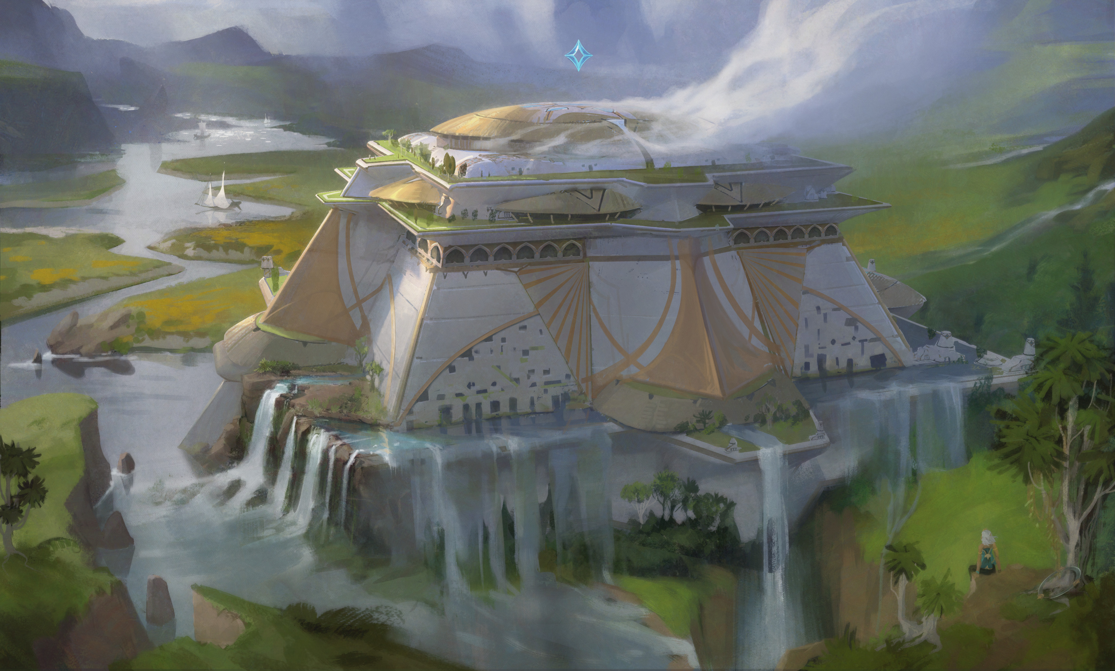 The arcologies are connected by intersecting lines of power, and each represents a specific form or discipline of elemental magic. The largest are home to tens of thousands of Ixtali practitioners, with a social hierarchy based on the length of time spent