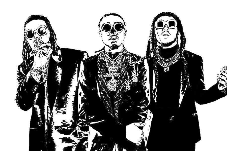 Adamo Fauvel Migos Drawing by Adamo Fauvel