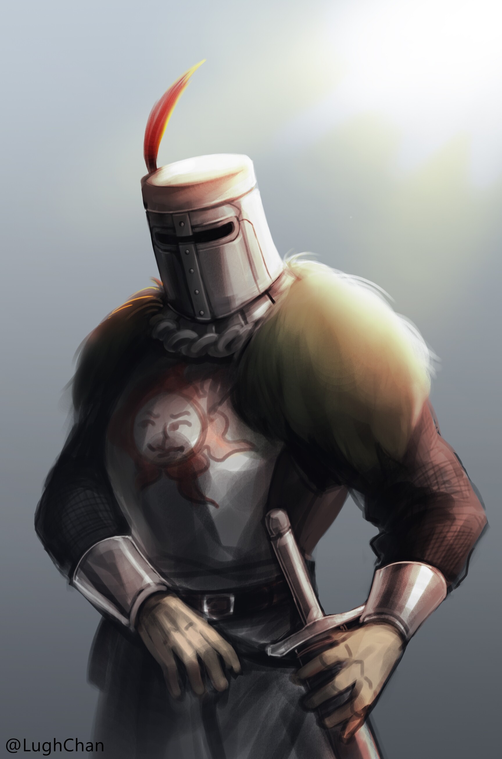 Artstation Dark Souls Solaire Lugh Chan