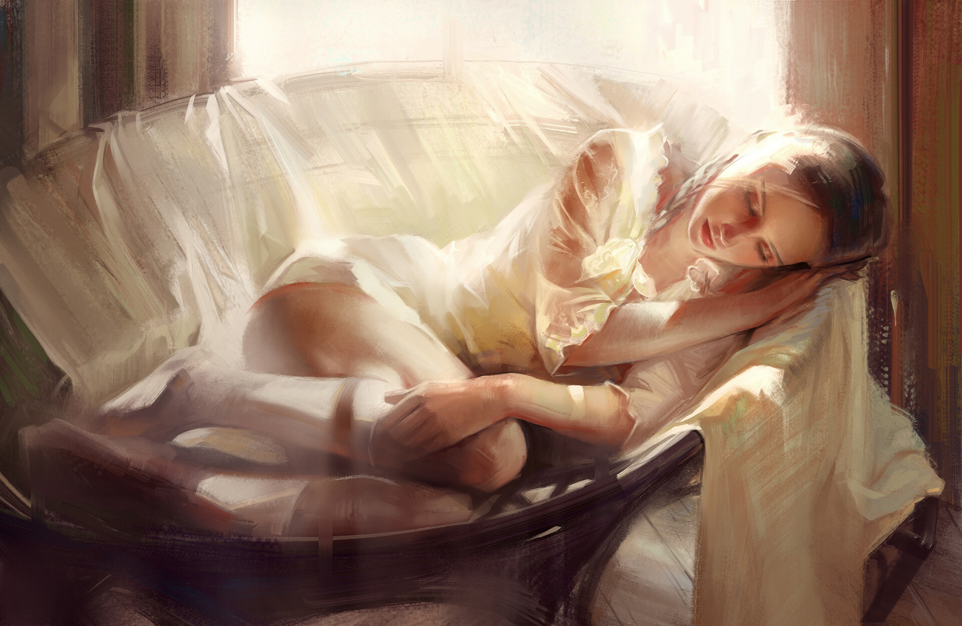 Artstation Sleeping Girl 郭 佳谊