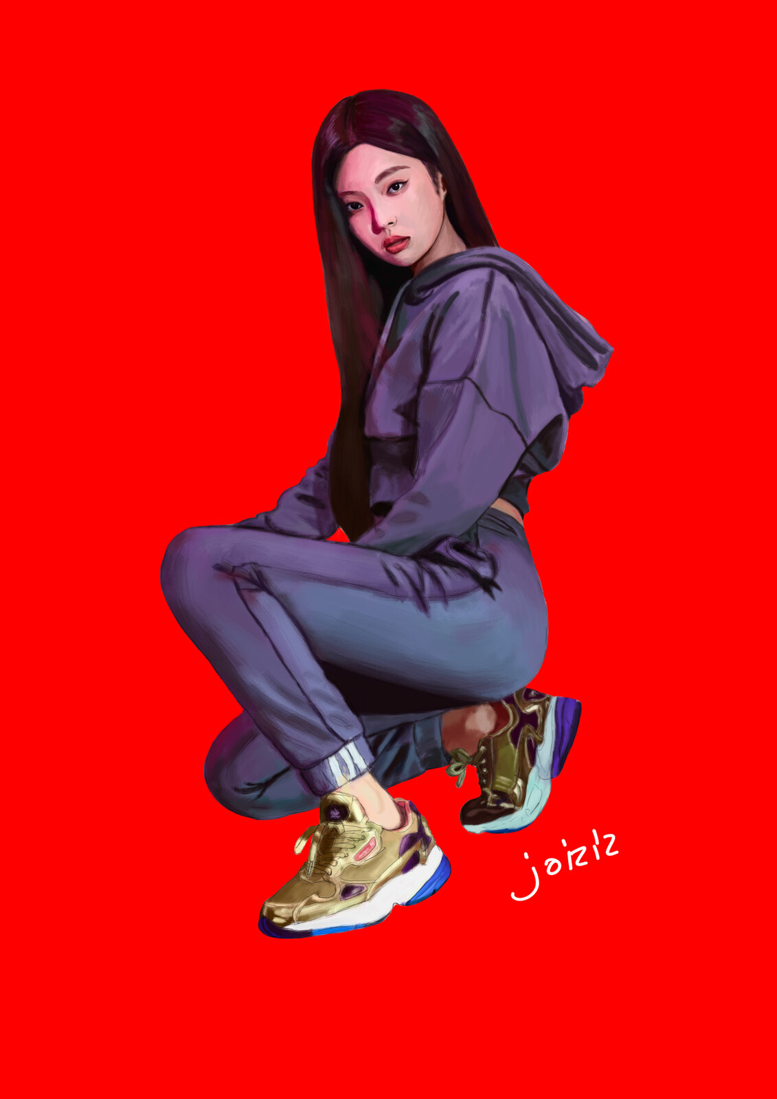 jennie adidas falcon