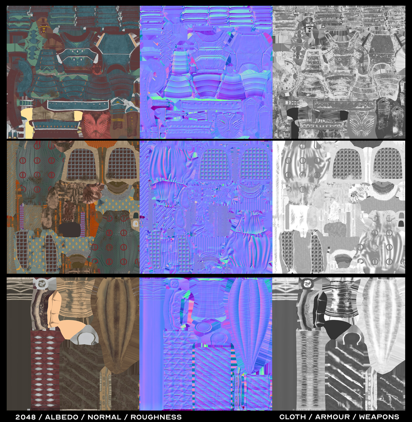 three 2048 texture sheets