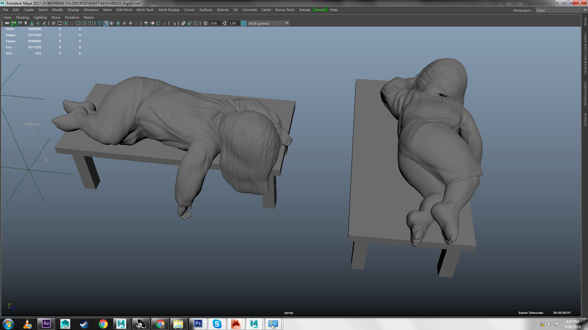 Artstation Girls Sleeping 3d Model For Printing Rod Tinapay