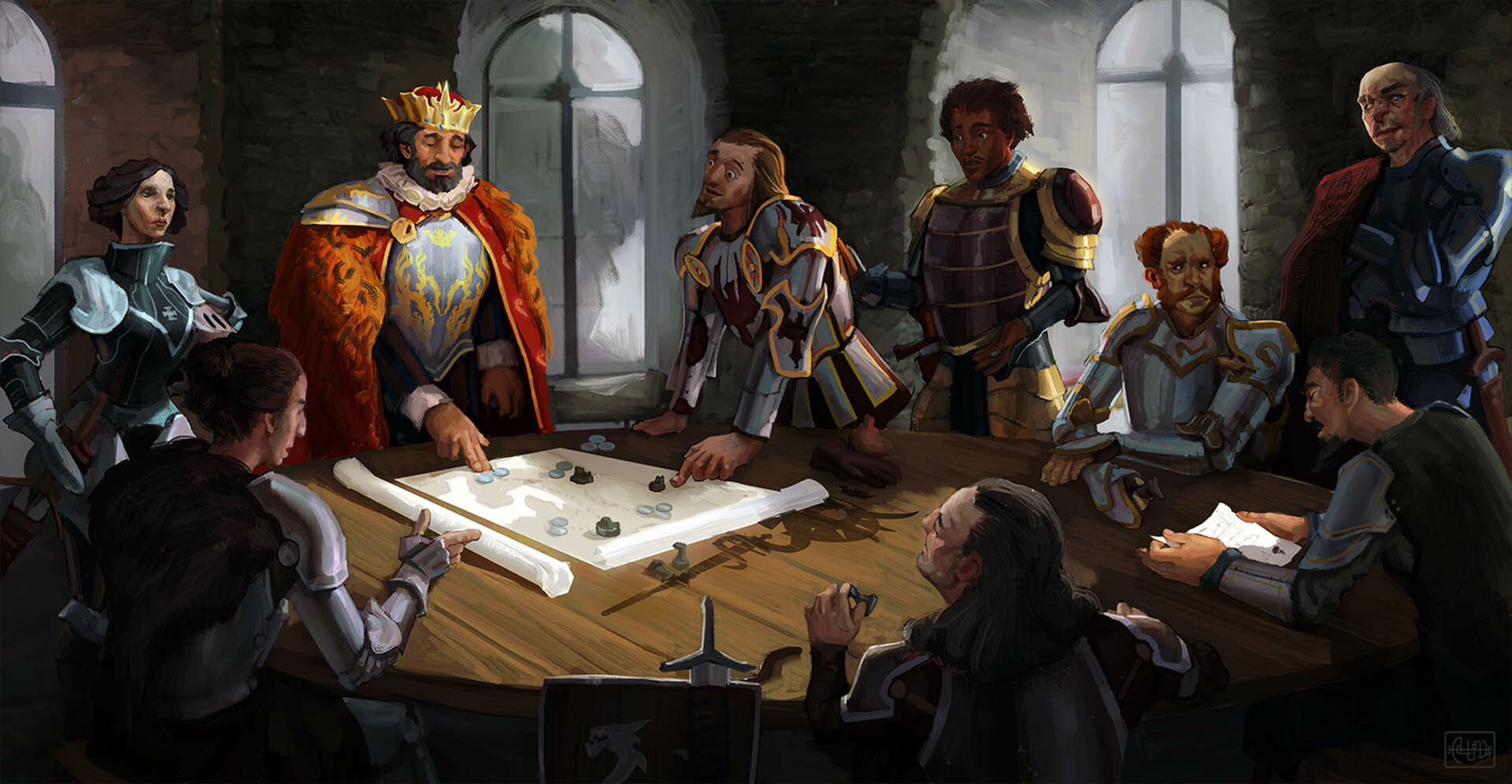 Круглый стол короля Артура. Камелот и Рыцари круглого стола. Король переговоров