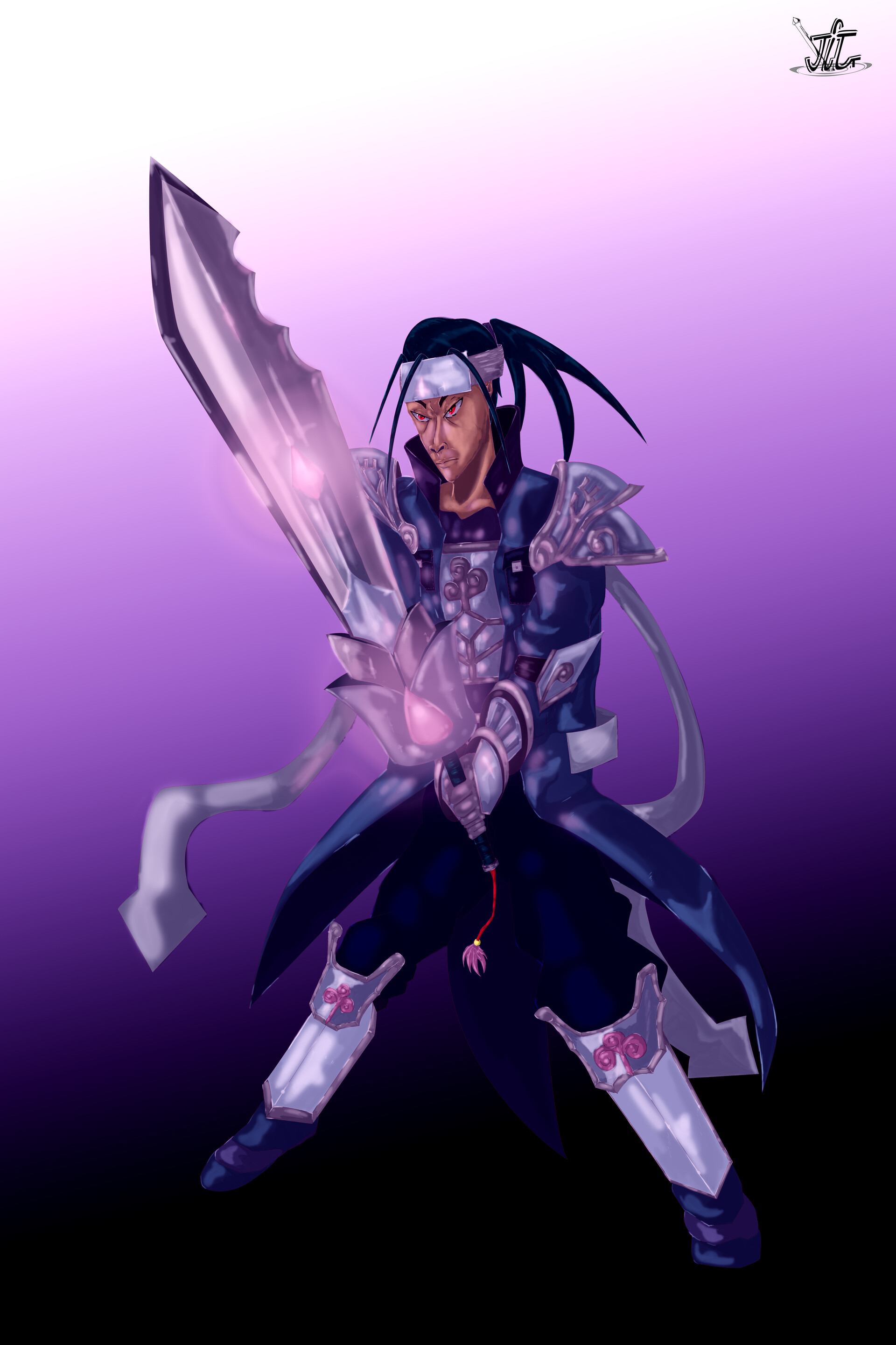 ArtStation - Lotus Swordsman, image size:1920x2880