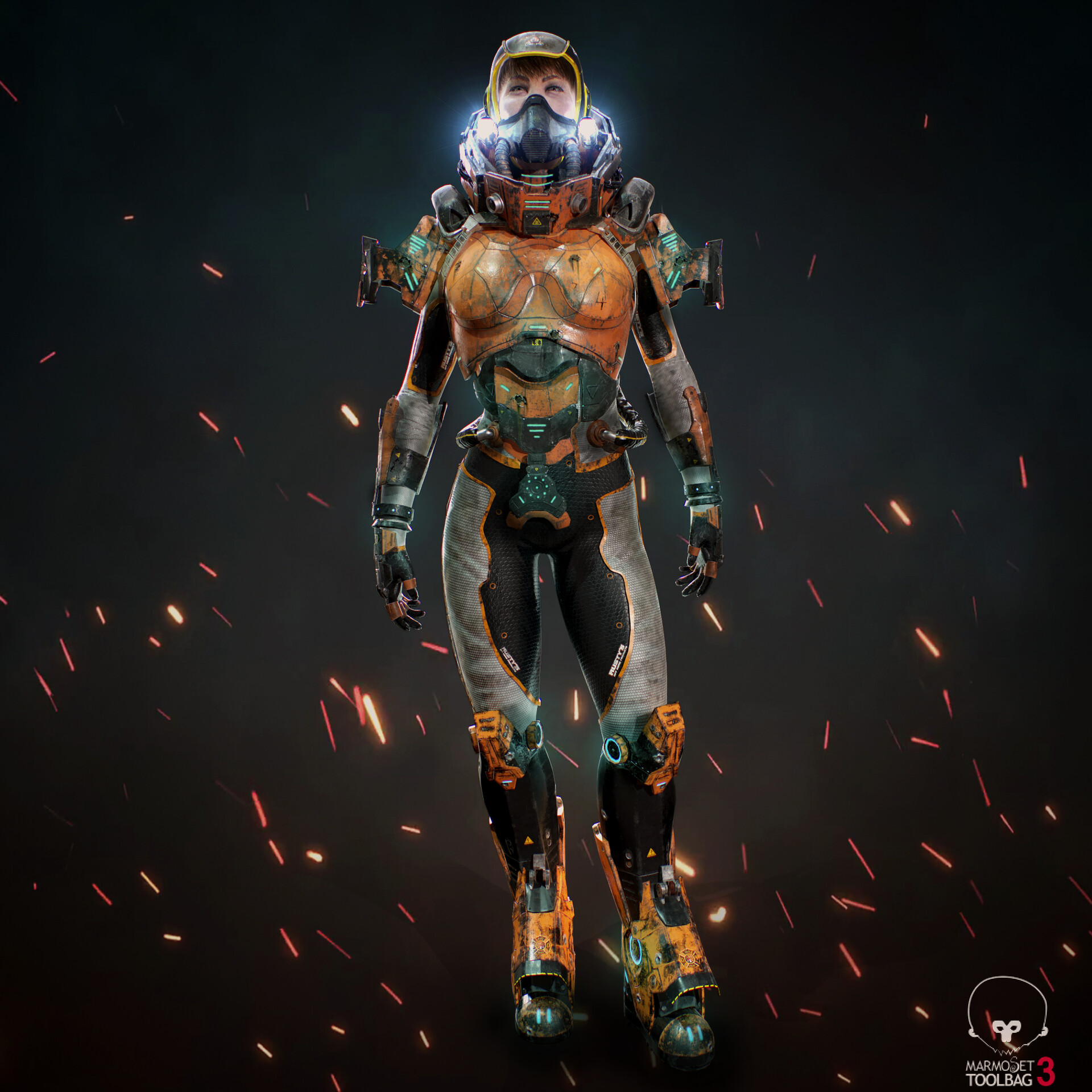 Robert Navarrete Moreno Pilot Girl Of Futuristic Sci Fi