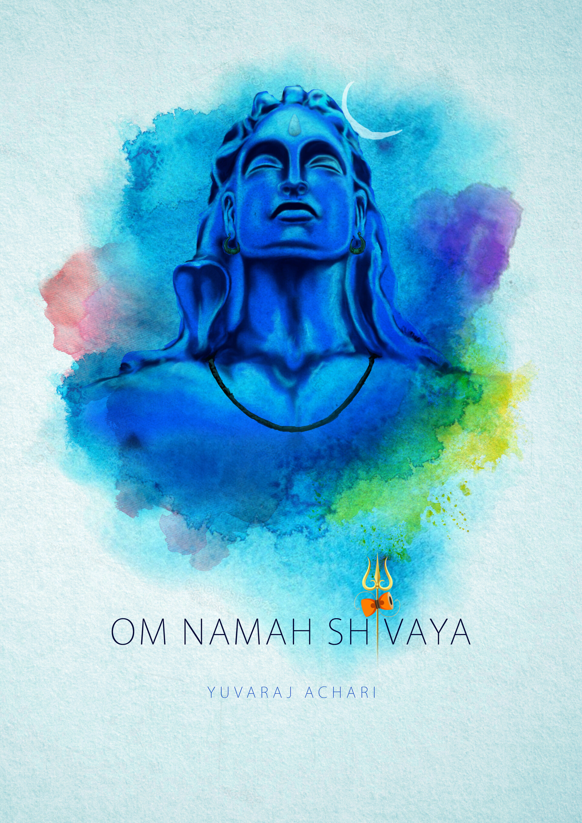 Artstation Shiva Digital Painting Yuvaraj Achari