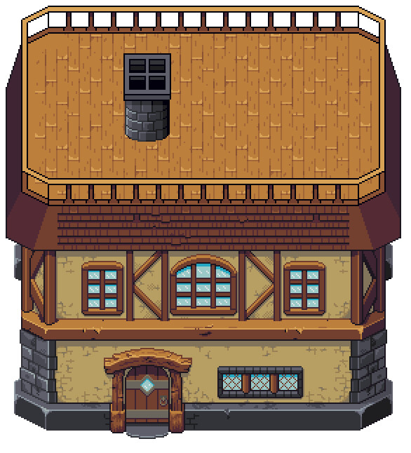 WIP 8 - Finalized colors and a chimney attempt