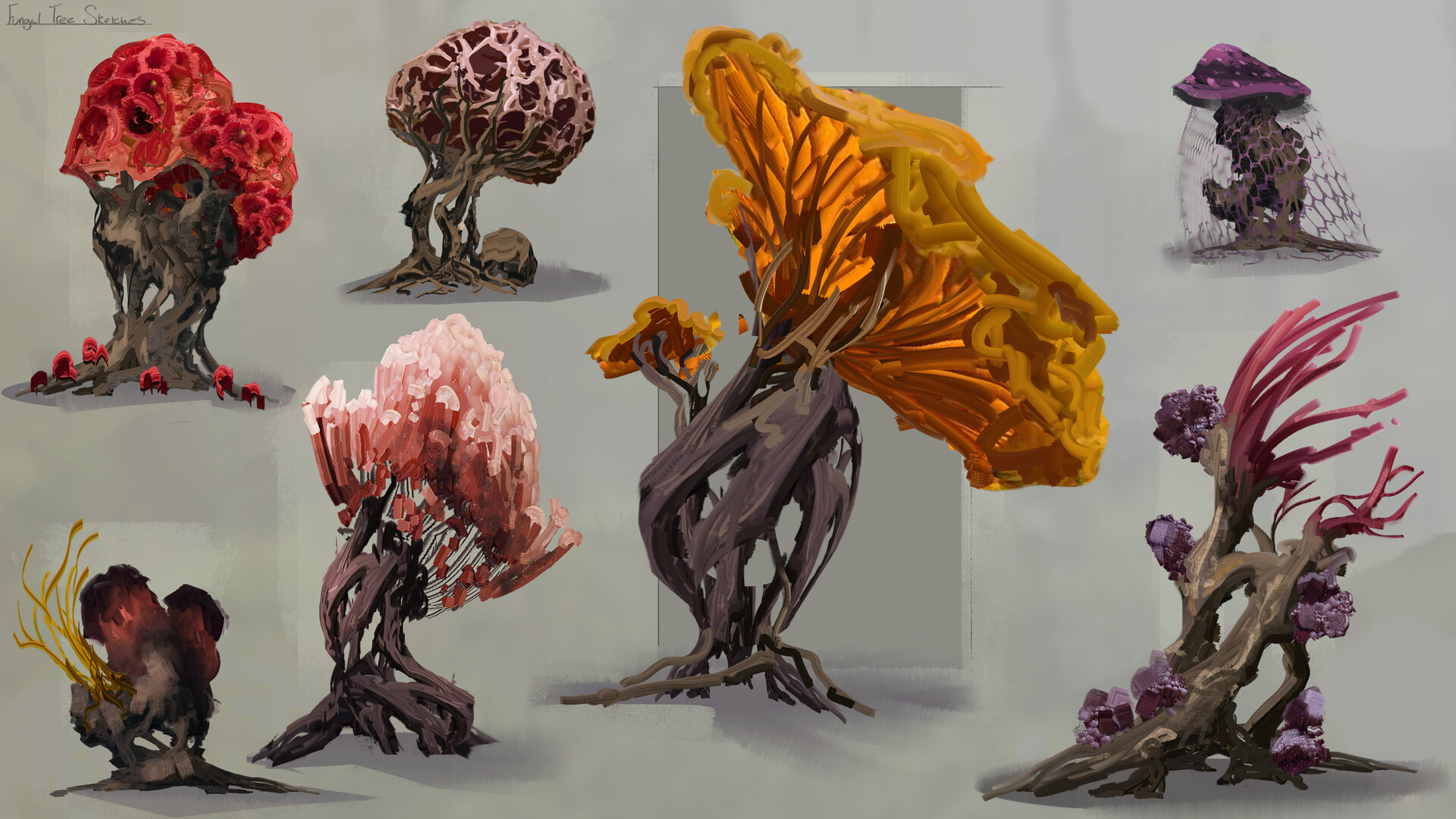 ArtStation - Fungal Tree sketches