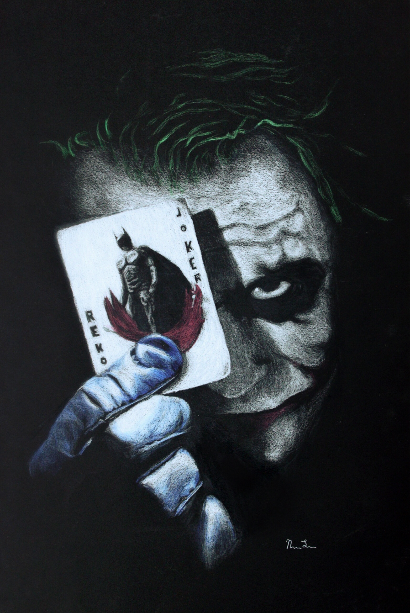 Artstation Dark Knight Joker Drawing Nykko Lazar