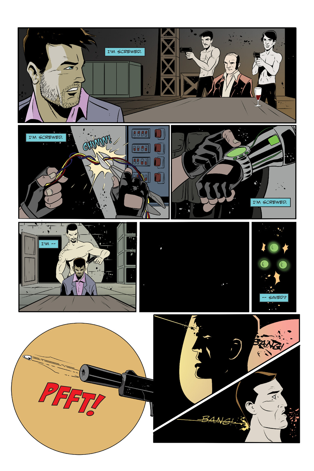 Page 7
Writing/Lettering: Ryan Bielak
Pencils: Kabir Nagarkatti
Inks: Nenad Cviticanin
Colors: Andy Zielger