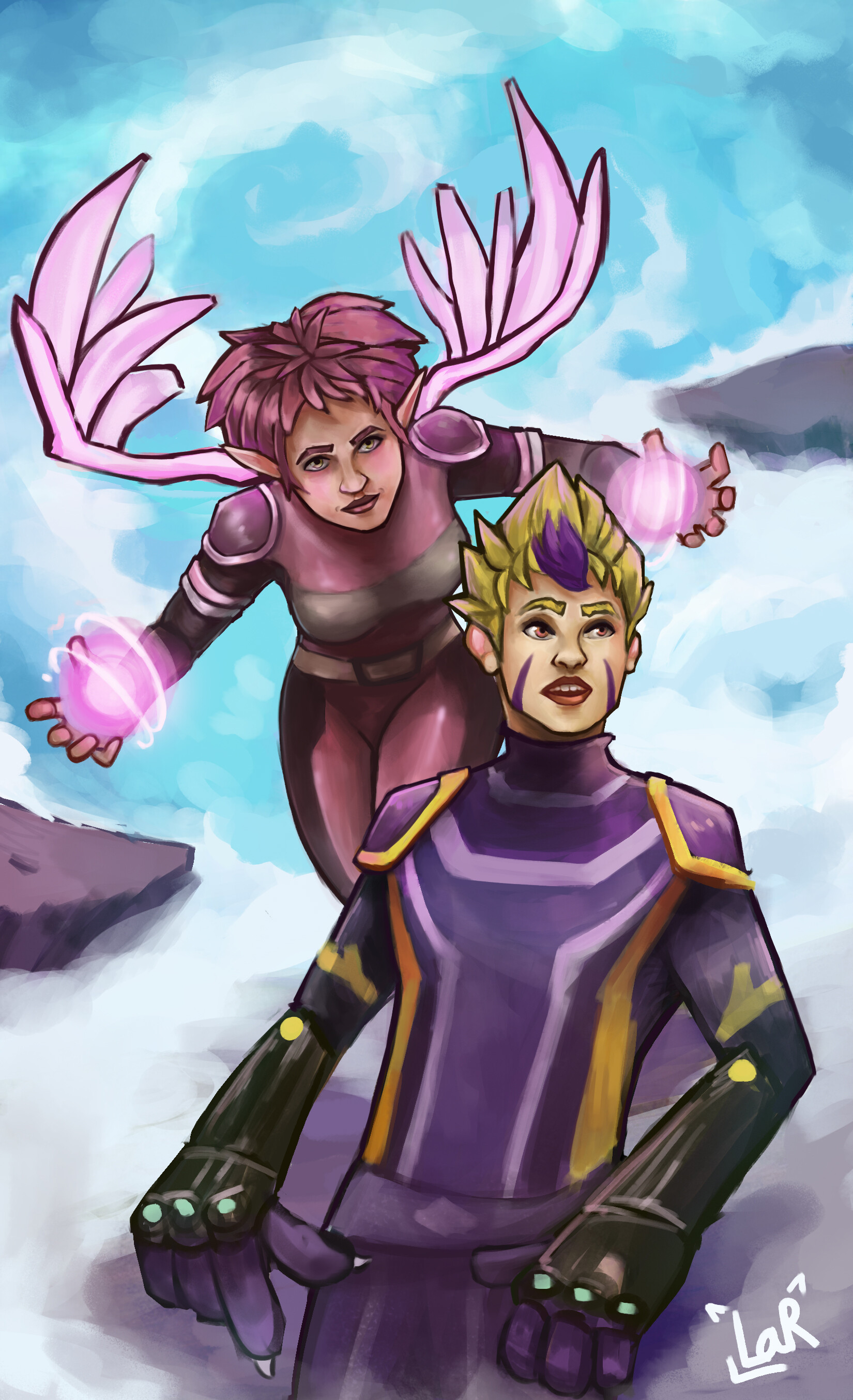 Artstation Code Lyoko Odd Aelita Illustration Cla Artist