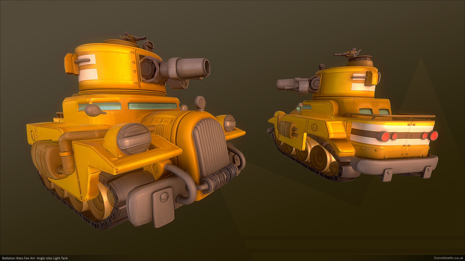 Artstation Battalion Wars Fanart Anglo Isles Light Tank Danni Martin